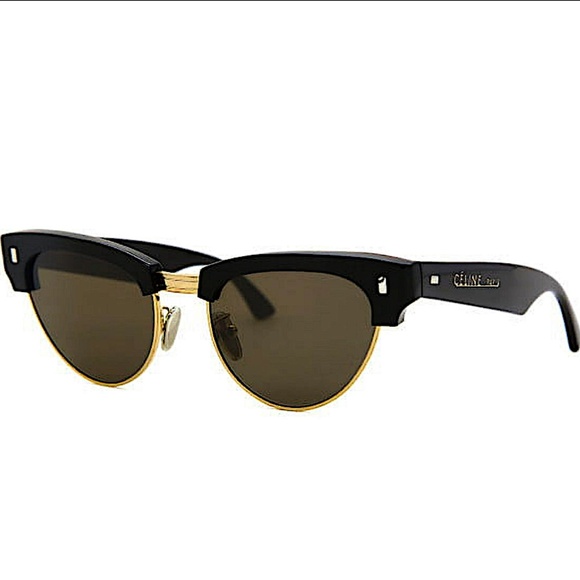 Celine CL 40059U Metal Womens Aviator Sunglasses Black 51mm - Picture 8 of 9